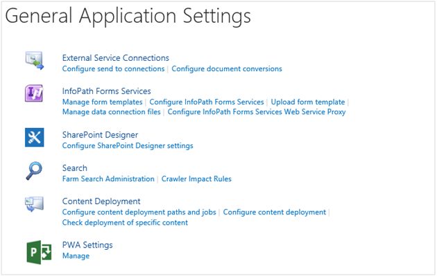 General Application Settings